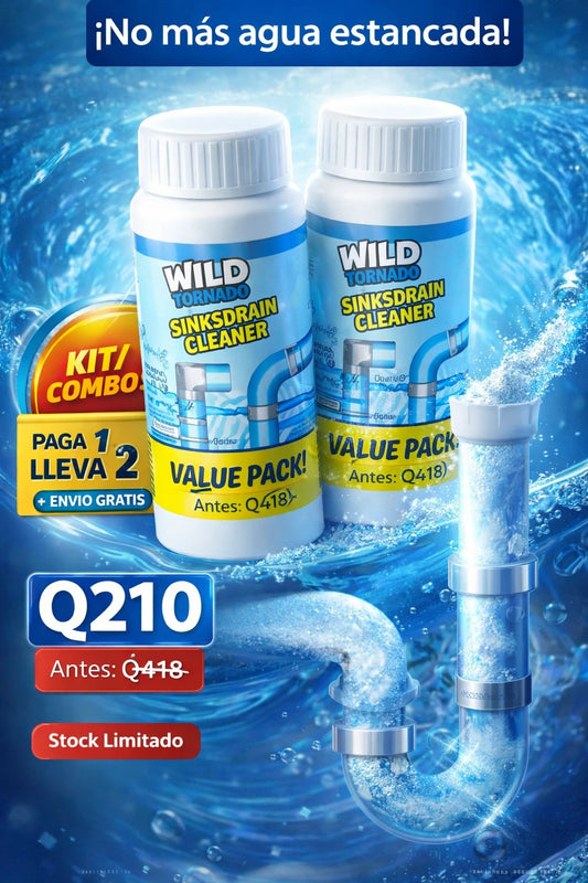 Wild Tornado Value Pack - Limpiador de Drenajes y Tuberías