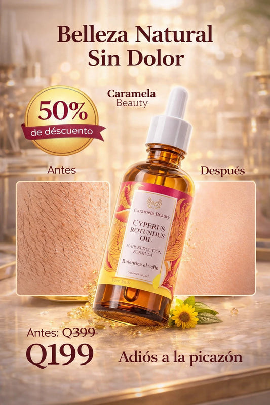 Caramela Beauty Cyperus Rotundus Oil - Fórmula Reductora del Vello 60ml