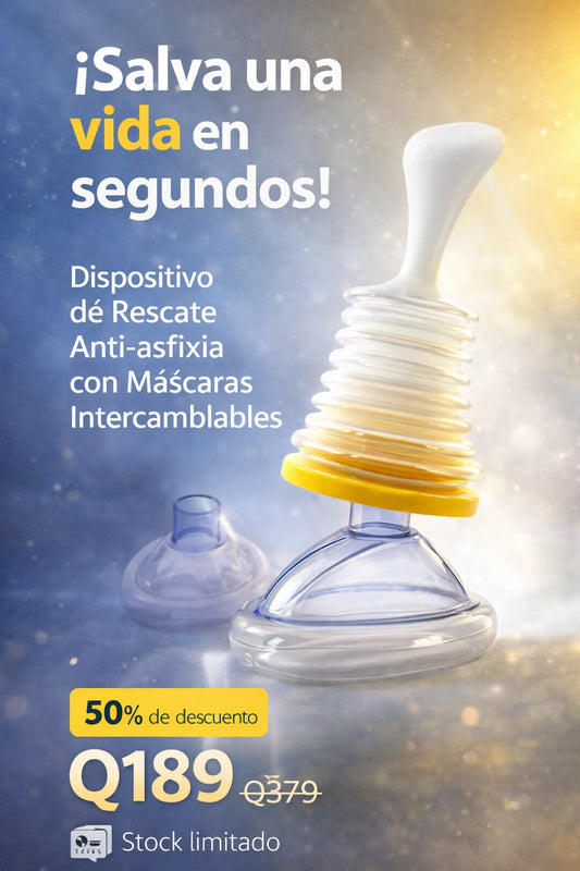Dispositivo de Rescate Anti-asfixia con Máscaras Intercambiables para Adultos y Niños