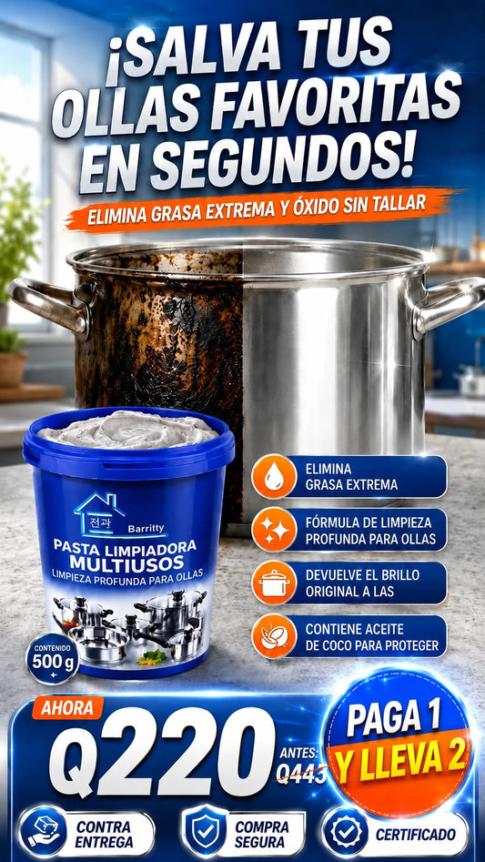 Pasta Limpiadora Multiusos Barrity 500g - Elimina Grasa Extrema y Óxido