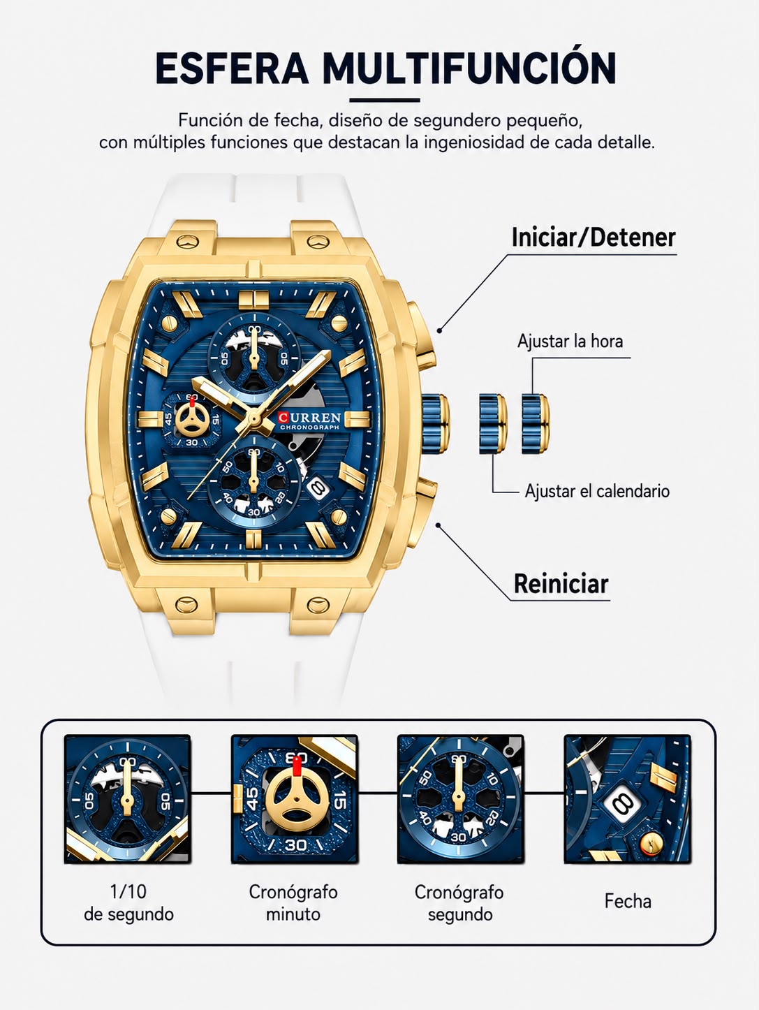 Reloj Curren 8488 Pulso Silicona