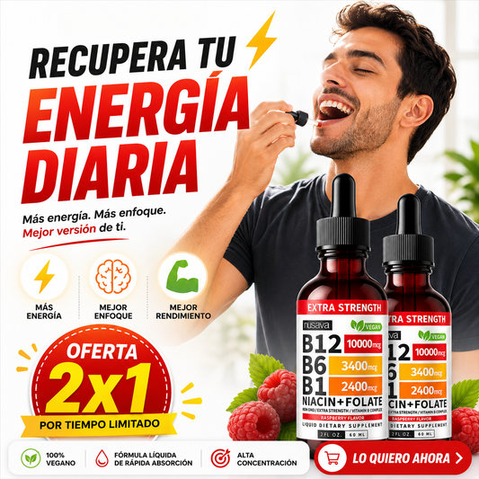 SUPLEMENTO LIQUIDO Vitamin B Complex B12 2X1