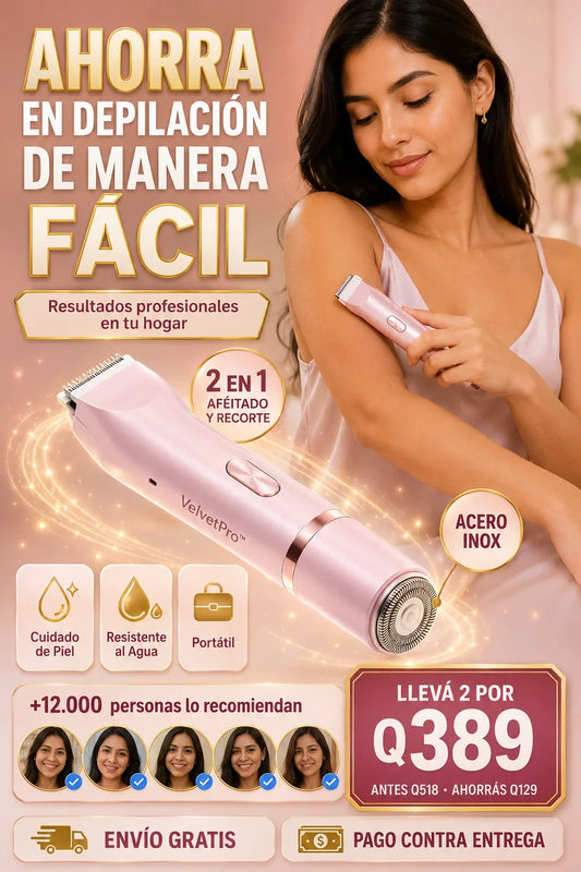 VelvetPro™ | Depiladora Recargable 2 en 1