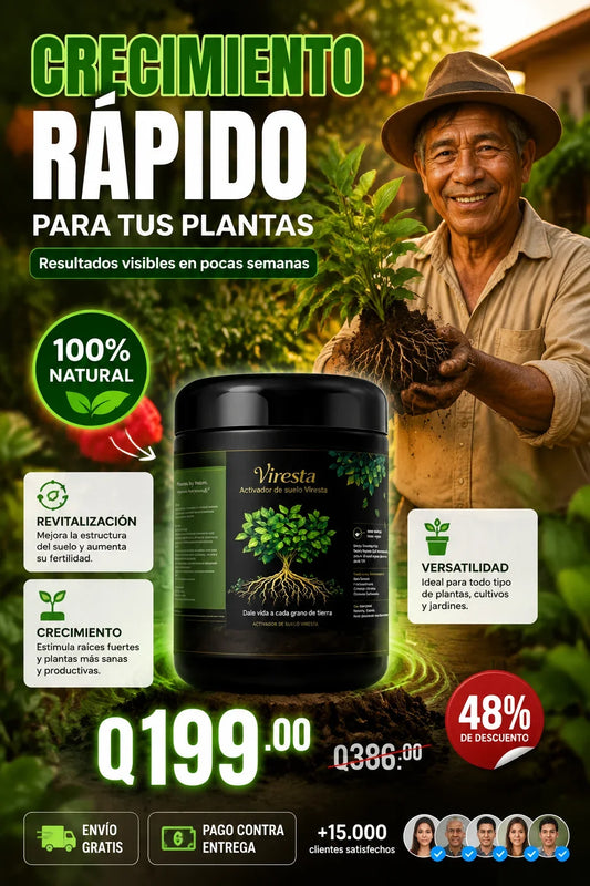 REVITALIZADOR DE SUELO CON ÁCIDO HÚMICO — CRECIMIENTO INTENSIVO PARA PLANTAS Y JARDÍN